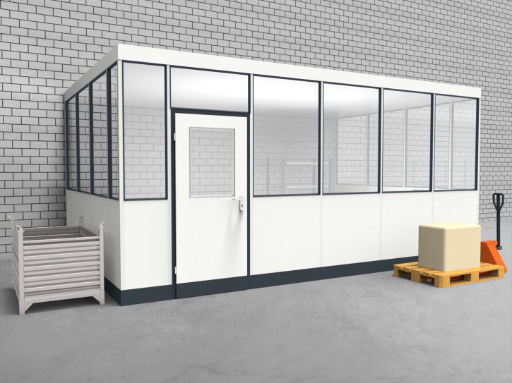 Hallenbüro 3-seitig 5,50 x 3,50 m 19,25 m² (HB3-5535) Hallenbüro 3-seitig 5,50 x 3,50 m 19,25 m² (HB3-5535)