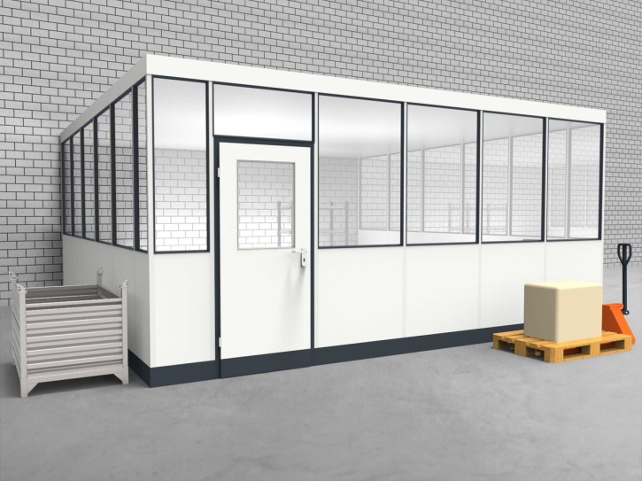 Hallenbüro 3-seitig 5,50 x 5,50 m 30,25 m² (HB3-5555) Hallenbüro 3-seitig 5,50 x 5,50 m 30,25 m² (HB3-5555)