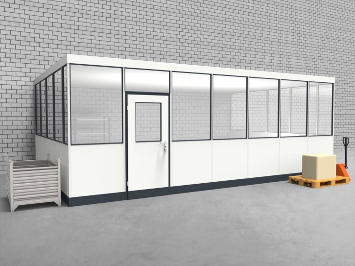 Hallenbüro 3-seitig 7,00 x 4,50 m 31,5 m² (HB3-7045) Hallenbüro 3-seitig 7,00 x 4,50 m 31,5 m² (HB3-7045)