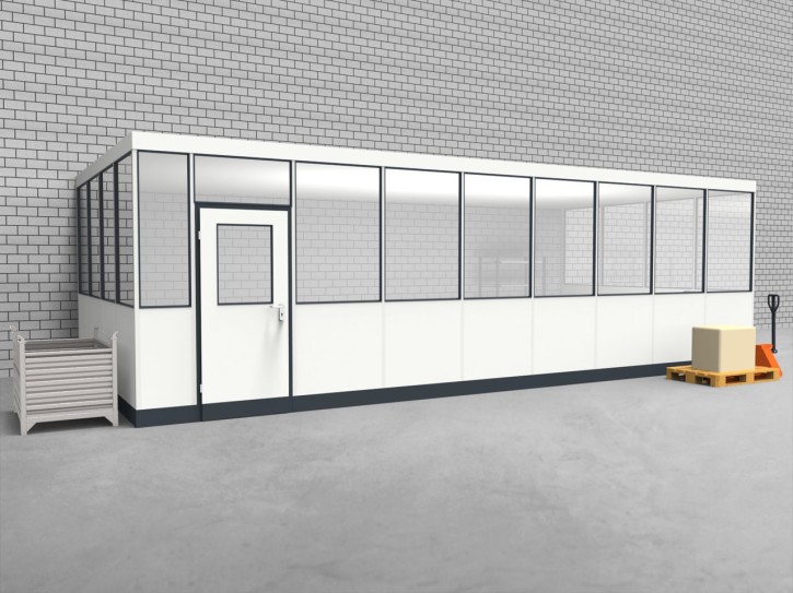 Hallenbüro 3-seitig 8,50 x 4,00 m 34 m² (HB3-8540)