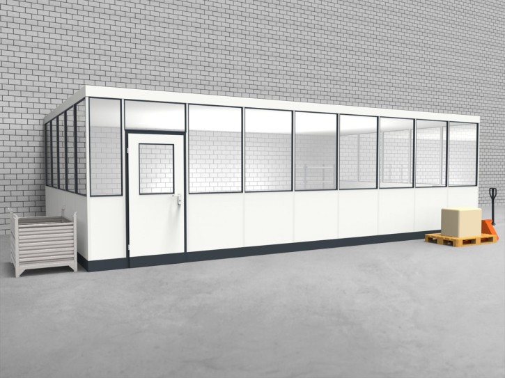Hallenbüro 3-seitig 8,50 x 5,00 m 42,5 m² (HB3-8550)