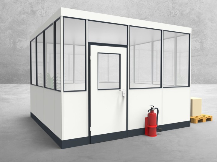 Hallenbüro 4-seitig 3,50 x 3,50 m 12,25 m² (HB4-3535) Hallenbüro 4-seitig 3,50 x 3,50 m 12,25 m² (HB4-3535)