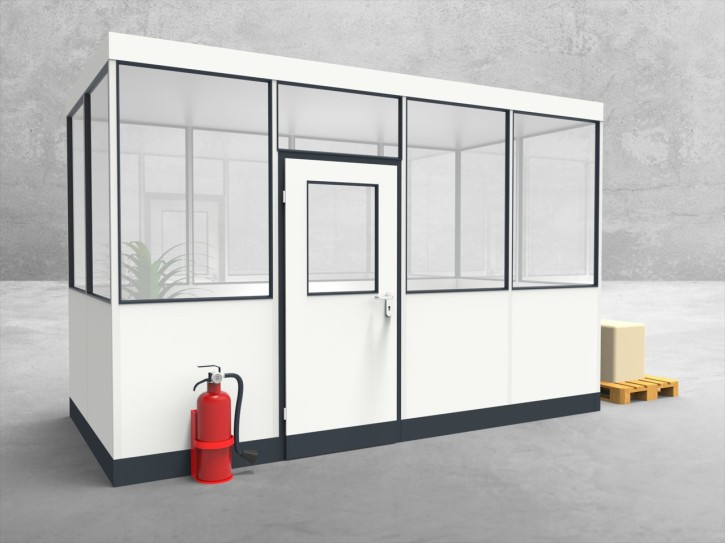 Hallenbüro 4-seitig 4,00 x 2,00 m 8 m² (HB4-4020) Hallenbüro 4-seitig 4,00 x 2,00 m 8 m² (HB4-4020)