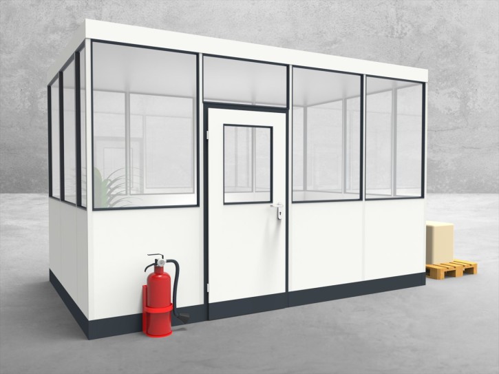 Hallenbüro 4-seitig 4,00 x 2,50 m 10 m² (HB4-4025) Hallenbüro 4-seitig 4,00 x 2,50 m 10 m² (HB4-4025)