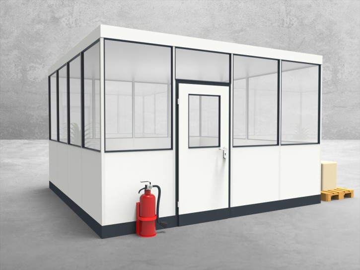 Hallenbüro 4-seitig 4,00 x 4,00 m 16 m² (HB4-4040) Hallenbüro 4-seitig 4,00 x 4,00 m 16 m² (HB4-4040)