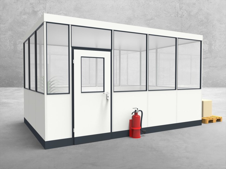 Hallenbüro 4-seitig 4,50 x 3,00 m 13,5 m² (HB4-4530) Hallenbüro 4-seitig 4,50 x 3,00 m 13,5 m² (HB4-4530)