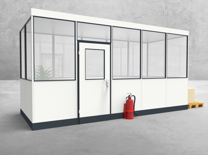 Hallenbüro 4-seitig 5,00 x 2,00 m 10 m² (HB4-5020) Hallenbüro 4-seitig 5,00 x 2,00 m 10 m² (HB4-5020)