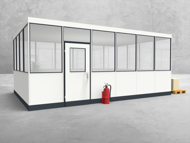 Hallenbüro 4-seitig 6,00 x 4,00 m 24 m² (HB4-6040) Hallenbüro 4-seitig 6,00 x 4,00 m 24 m² (HB4-6040)