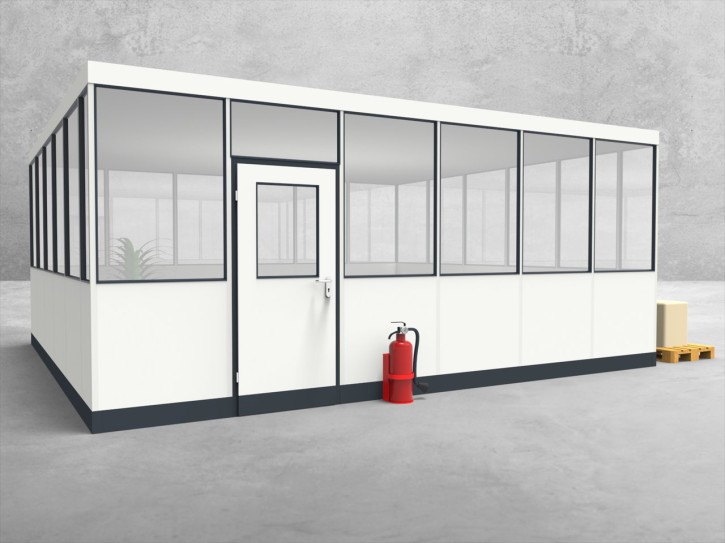 Hallenbüro 4-seitig 6,00 x 5,50 m 33 m² (HB4-6055) Hallenbüro 4-seitig 6,00 x 5,50 m 33 m² (HB4-6055)