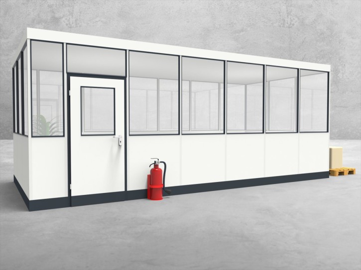 Hallenbüro 4-seitig 6,50 x 3,00 m 19,5 m² (HB4-6530) Hallenbüro 4-seitig 6,50 x 3,00 m 19,5 m² (HB4-6530)