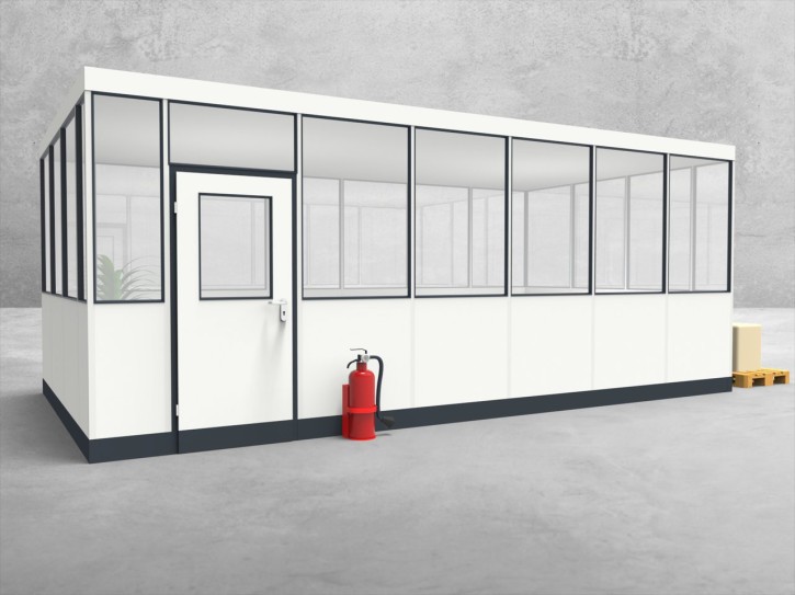 Hallenbüro 4-seitig 6,50 x 3,50 m 22,75 m² (HB4-6535) Hallenbüro 4-seitig 6,50 x 3,50 m 22,75 m² (HB4-6535)