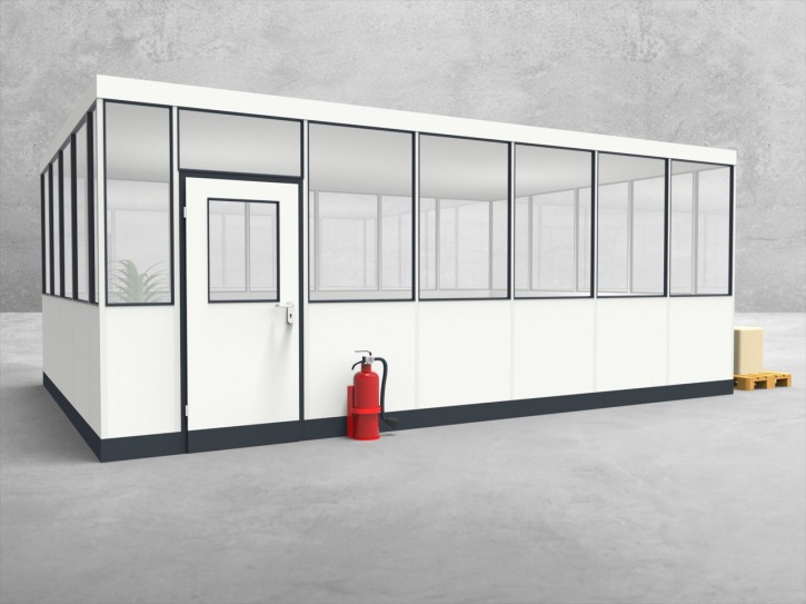 Hallenbüro 4-seitig 6,50 x 4,50 m 29,25 m² (HB4-6545) Hallenbüro 4-seitig 6,50 x 4,50 m 29,25 m² (HB4-6545)