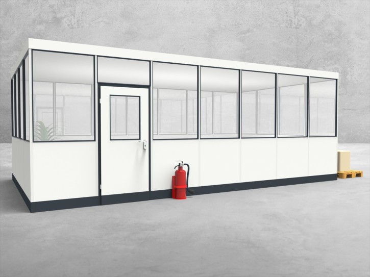 Hallenbüro 4-seitig 7,00 x 4,00 m 28 m² (HB4-7040)