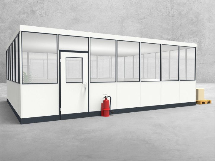 Hallenbüro 4-seitig 7,00 x 5,50 m 38,5 m² (HB4-7055)