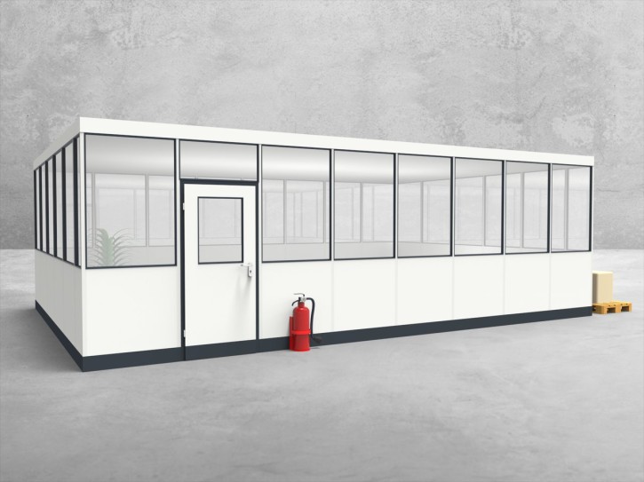 Hallenbüro 4-seitig 8,00 x 5,50 m 44 m² (HB4-8055)