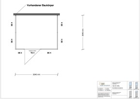 Hallenbüro 3-seitig 2,50 x 2,00 m 5 m² (HB3-2520)
