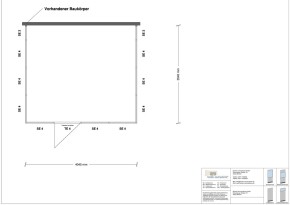 Hallenbüro 3-seitig 4,00 x 3,50 m 14 m² (HB3-4035)