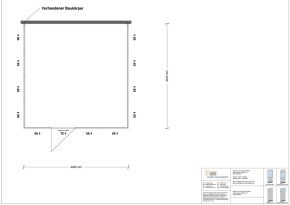 Hallenbüro 3-seitig 4,00 x 4,00 m 16 m² (HB3-4040)