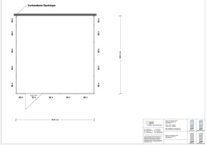Hallenbüro 3-seitig 4,50 x 4,50 m 20,25 m² (HB3-4545)