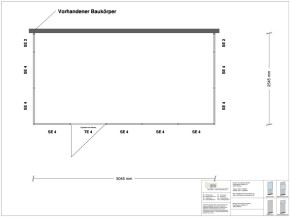 Hallenbüro 3-seitig 5,00 x 2,50 m 12,5 m² (HB3-5025)
