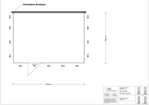 Hallenbüro 3-seitig 5,00 x 3,50 m 17,5 m² (HB3-5035)