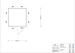 Hallenbüro 4-seitig 2,00 x 2,00 m 4 m² (HB4-2020)