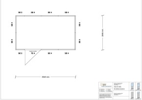 Hallenbüro 4-seitig 3,50 x 2,00 m 7 m² (HB4-3520)