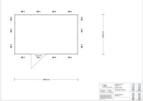Hallenbüro 4-seitig 4,00 x 2,50 m 10 m² (HB4-4025)