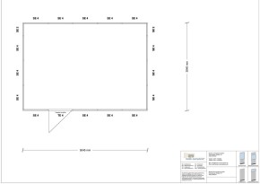 Hallenbüro 4-seitig 5,00 x 3,50 m 17,5 m² (HB4-5035)
