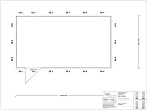 Hallenbüro 4-seitig 5,50 x 3,00 m 16,5 m² (HB4-5530)