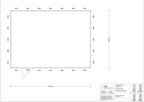Hallenbüro 4-seitig 7,00 x 5,00 m 35 m² (HB4-7050)