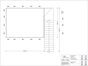 Hallenbüro als Doppelstock 4-seitig 4,50 x 3,50 m 15,75 m² (HD4-4535)