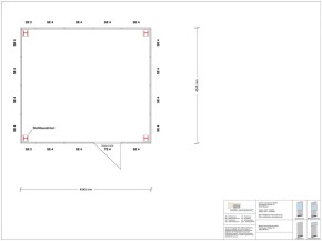 Hallenbüro als Doppelstock 4-seitig 4,50 x 4,00 m 18 m² (HD4-4540)