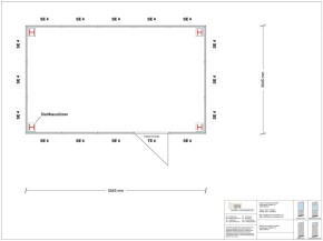 Hallenbüro als Doppelstock 4-seitig 5,00 x 3,00 m 15 m² (HD4-5030)