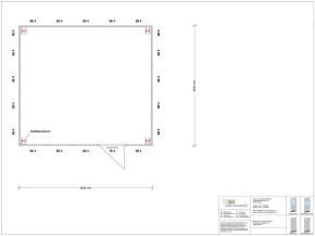 Hallenbüro als Doppelstock 4-seitig 5,00 x 4,50 m 22,5 m² (HD4-5045)