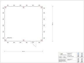 Hallenbüro als Doppelstock 4-seitig 6,00 x 5,50 m 33 m² (HD4-6055)