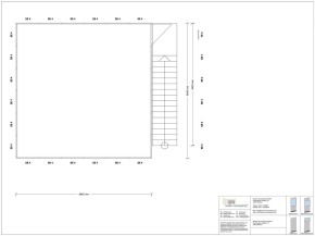 Hallenbüro als Doppelstock 4-seitig 6,00 x 6,00 m 36 m² (HD4-6060)