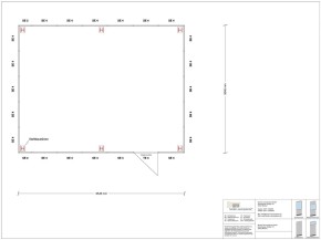 Hallenbüro als Doppelstock 4-seitig 6,50 x 5,00 m 32,5 m² (HD4-6550)