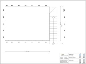 Hallenbüro als Doppelstock 4-seitig 6,50 x 5,00 m 32,5 m² (HD4-6550)