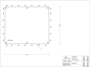 Hallenbüro als Doppelstock 4-seitig 6,50 x 5,50 m 35,75 m² (HD4-6555)