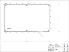 Hallenbüro als Doppelstock 4-seitig 7,50 x 4,50 m 33,75 m² (HD4-7545)