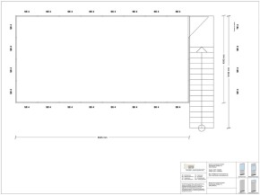 Hallenbüro als Doppelstock 4-seitig 8,00 x 4,00 m 32 m² (HD4-8040)