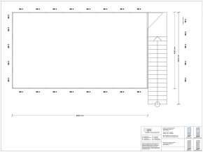 Hallenbüro als Doppelstock 4-seitig 8,00 x 4,50 m 36 m² (HD4-8045)