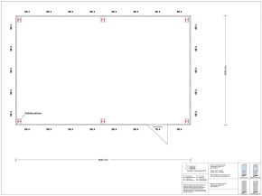 Hallenbüro als Doppelstock 4-seitig 8,00 x 5,00 m 40 m² (HD4-8050)