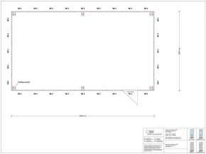 Hallenbüro als Doppelstock 4-seitig 9,00 x 5,00 m 45 m² (HD4-9050)