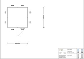 Mobiles Hallenbüro 4-seitig 2,00 x 2,00 m 4 m² (HM4-2020)