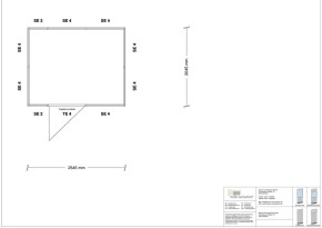 Mobiles Hallenbüro 4-seitig 2,50 x 2,00 m 5 m² (HM4-2520)