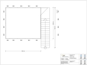 Hallenbüro auf Stahlbau 4-seitig 4,50 x 4,00 m 18 m² (HS4-4540)