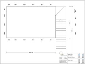 Hallenbüro auf Stahlbau 4-seitig 5,50 x 3,50 m 19,25 m² (HS4-5535)