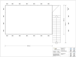 Hallenbüro auf Stahlbau 4-seitig 6,50 x 4,00 m 26 m² (HS4-6540)